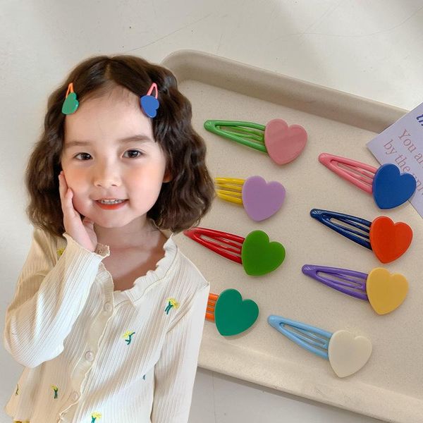 

hair accessories korea's color love bb clip fluorescent bow children's clips side, Slivery;white