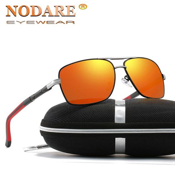 

sunglasses nd 2021 fashion polarized man original brand metal frame design rectangle uv400 lens gafas sol hombre glasses, White;black