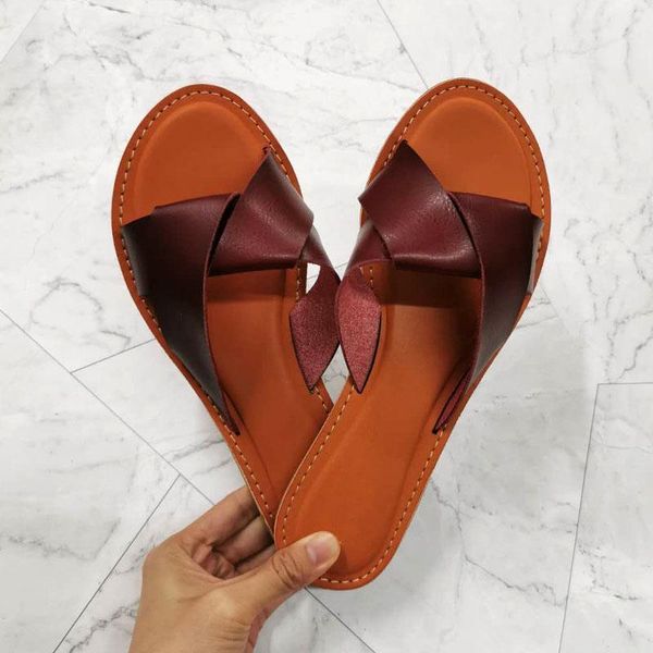

sandals fashion brand woman cross women outdoor beach slides female flat with open toe ladies casual outside shoes1, Black