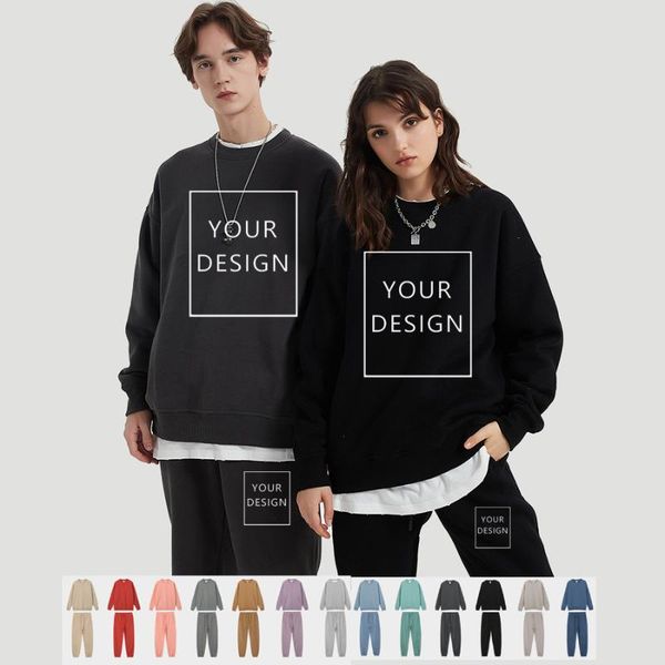 

women's hoodies & sweatshirts your own design cotton men sweatshirt sets brand logo/picture custom men's sport hoodie diy men/wome, Black