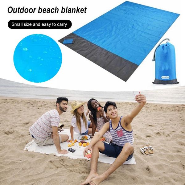 

outdoor pads waterproof beach blanket portable sandproof picnic mat camping sleeping pad 2m*1.4m ground mattress hiking traveling