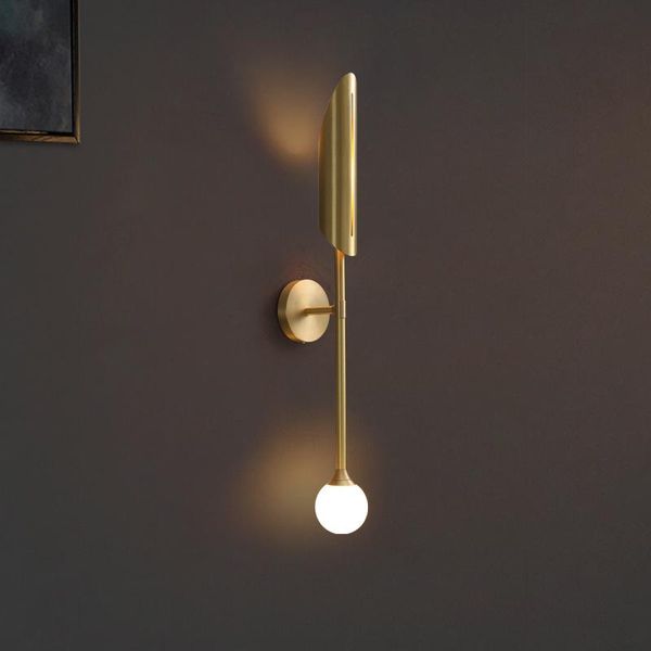 

postmodern simple luxury american wall lamp living room bedroom background corridor aisle bedside el sconce light