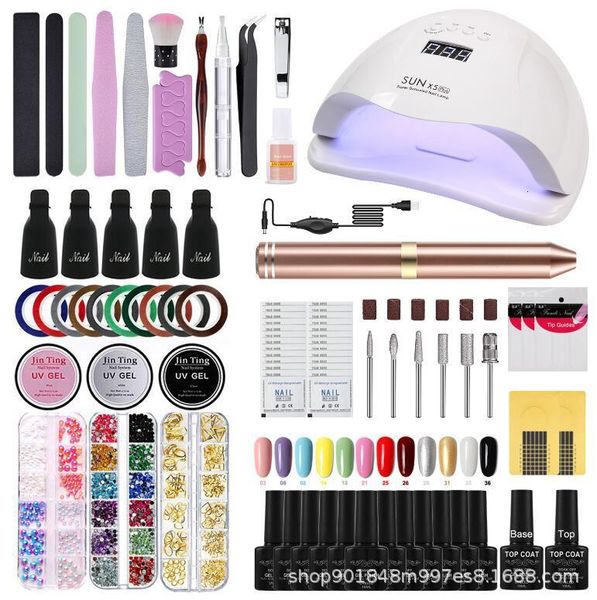 

nail enhancement tool set 80w ptherapy machine nail lamp baking grinder new