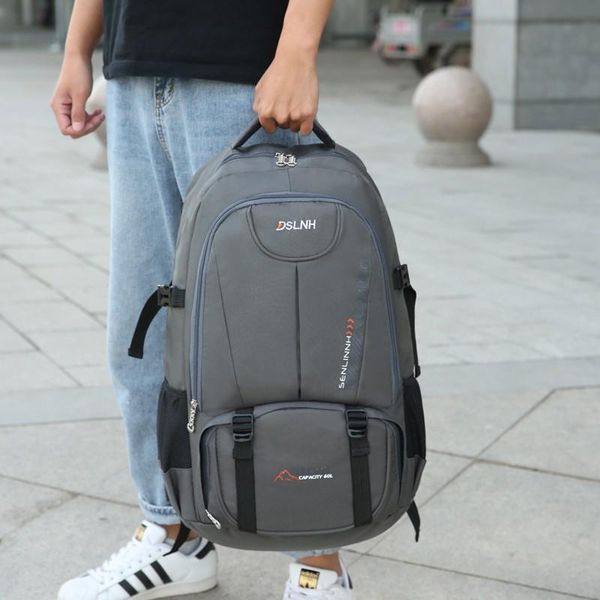 

large capacity waterproof backpack men's travel bag trend student sports outdoor mountaineering camping male