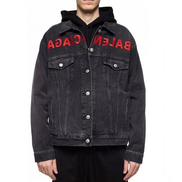 

off am high street men's new product in spring and autumn 2021 denim jacket short coat trend versatile casual hsome, Black;brown