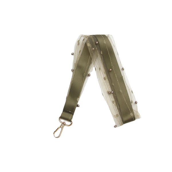 

straps lanyard for id badges holder neck office green lace mesh pearl keys women girl phone strap 970036