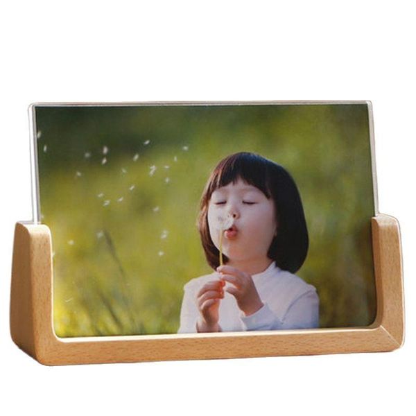 

frames 2021 u-shaped trapezoidal wood frame decoration 5 6 7 8 acrylic creative print po logo lettering