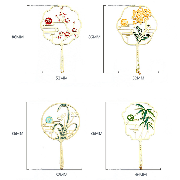 

bookmark kawaii bamboo chrysanthemum cute metal pendant pattern book mark page folder decor office school supplies stationery