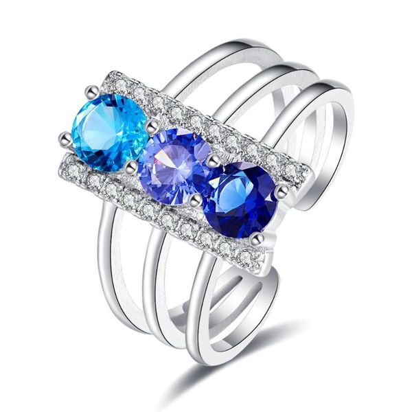 

wedding rings pear & round cut noble ring jewelry silver, Slivery;golden