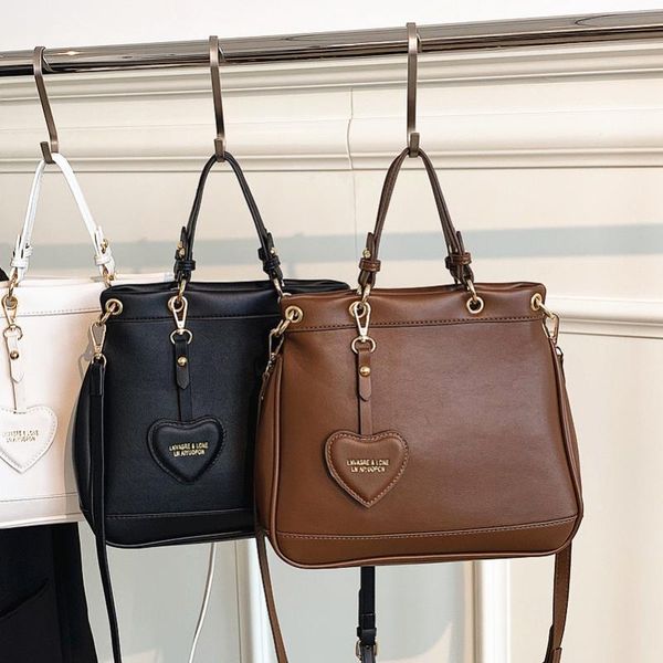 

evening bags retro shoulder for woman solid soft pu leather crossbody bag sac large capacity shopping tote comfortable handbags