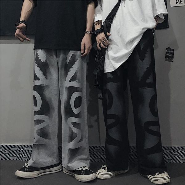 

women's pants & capris summer hip hop letter print trousers loose harajuku 2021 casual women japan funny high street jogger gothic, Black;white