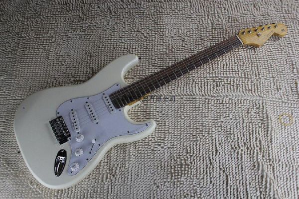 

shipping fen custom shop white signature electric guitar chrome hardware st custom body @16