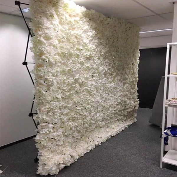 

party decoration arrival 240x240cm upscale hydrangea flower wall set with stand diy wedding background decorations
