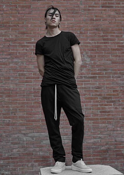

fashion outlet fhdx dark ro style 20 spring summer new black double layer drape spiral t-shirt 4j8x 4zqw, White;black