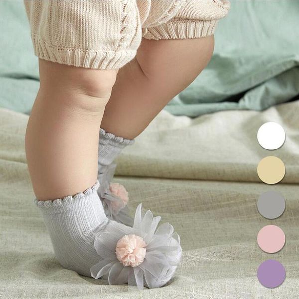 

socks 3d petal design baby girls summer cotton ribbed kids ankle floral toddler clothing accessories, Pink;yellow