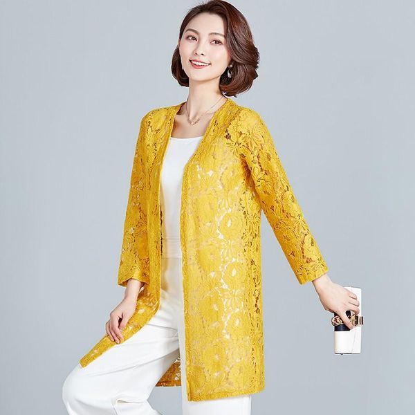 

women's blouses & shirts plus size elegant women kimono cardigan summer lace crochet hollow out long beach outerwear white blusas