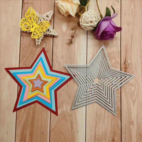 

painting supplies pentagram background card metal cutting dies for diy scrapbooking paper cards decorative crafts embossing die cuts