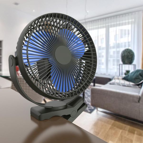 

electric fans 10000mah battery clip-on table usb fan portable 4 speeds cooling hand ventilador for desk outdoor sun umbrella camping