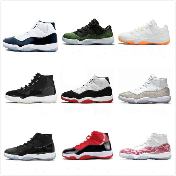 

2021 gift with box jumpman 11 basketball shoes 25th 11s men women concord high low legend blue citrus space jam gamma cap and gown sneakers