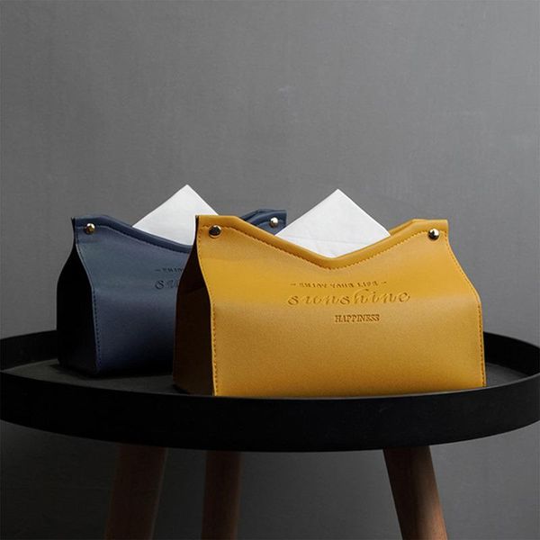 

leather toilet draw paper box napkin towel storage boxes counterdeskcar creative large facial tissue holder wholesale & napkins