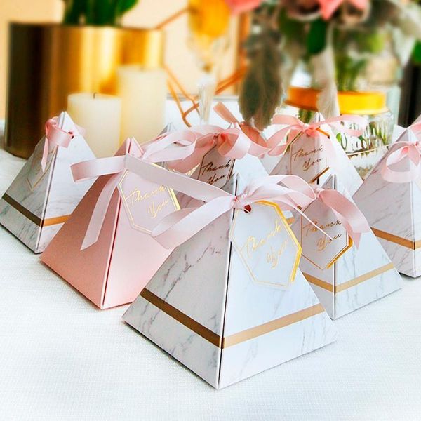 

gift wrap european style wedding candy box triangular pyramid favors and gifts boxes chocolate supplies