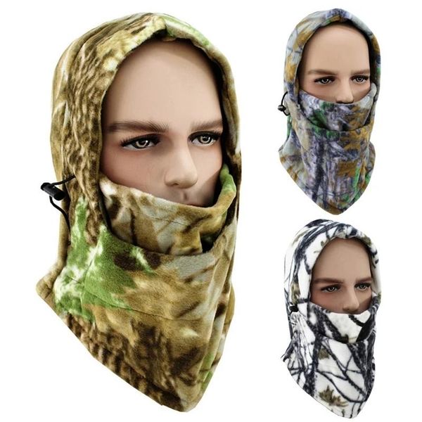 BERETS CAMOUFFAGE MAUFFAGE FLEECE BALACLAVA TAPPI INVERNO MASCHIO MASCHIO SCARF BEANO ESERCIO DELLA CAPPA DI CAPPIA MILIENALI