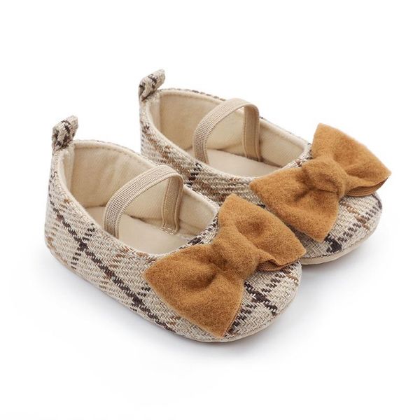 

first walkers spring princess baby girls shoes born toddler butterfly-knot causal plaid footwear soft sole prewalker 0-18m