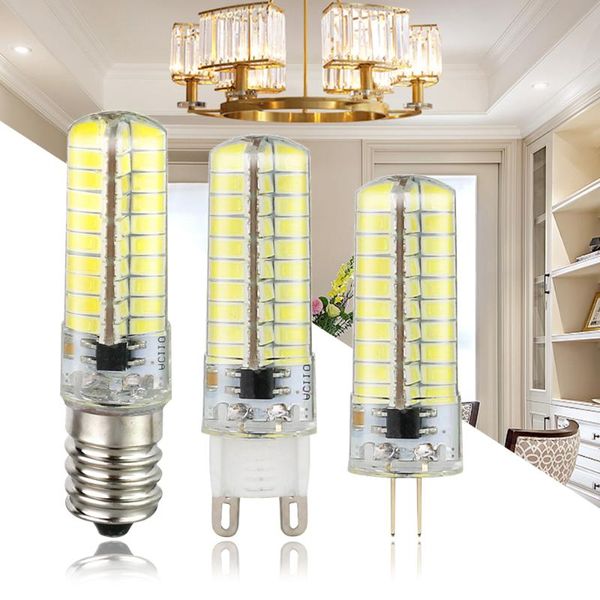 

bulbs 220v 110v g9 led g4 e14 e17 e11 e12 g8 dimmable silicone lamp smd 5730 80 bulb replace halogen mini chandelier light