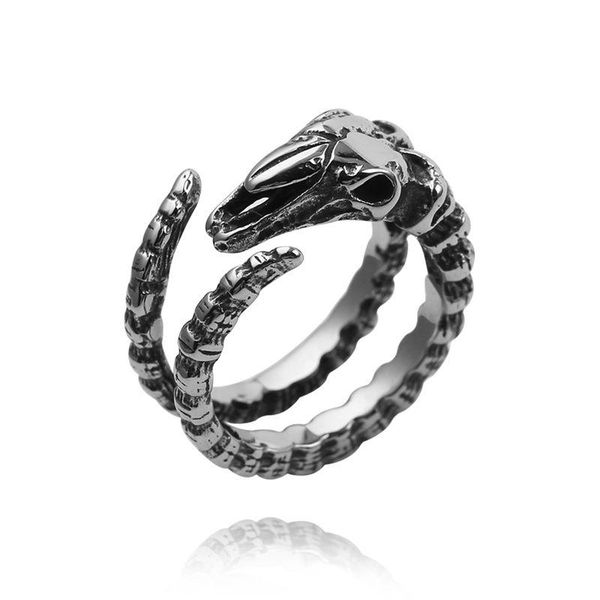 

cluster rings design alien animal ring rock hip hop party punk goat gothic fashion cool gifts for men jewelry accessories, Golden;silver