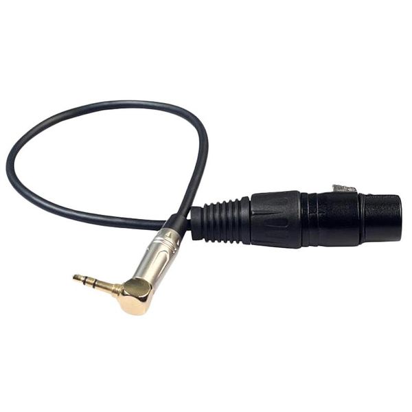 

0.3m 90 degree 3.5mm stereo trs male to xlr 3pin female audio cable wire converter for earphone microphone electric guitar cables & connecto