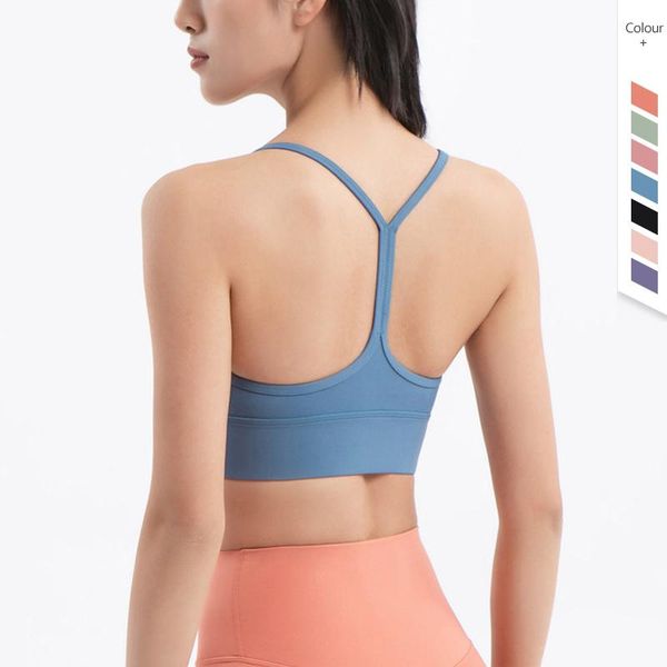 

yoga outfit women nylon bra sports bras seamless underwear y type straps back casual fitness clothes
