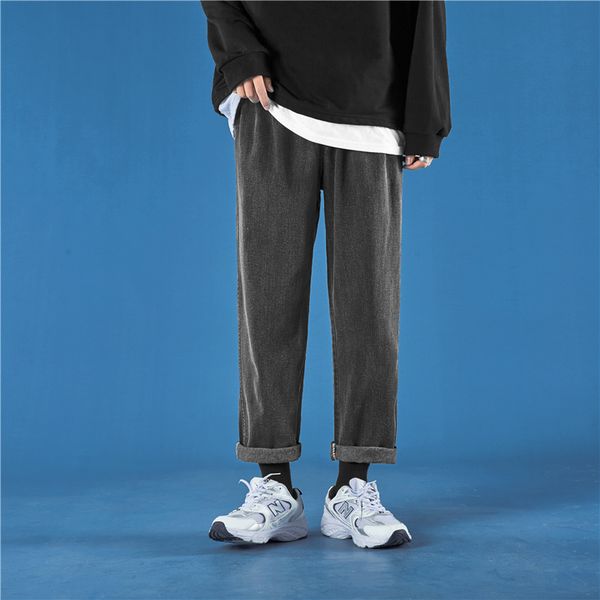 

Wide Leg Jeans Mens Fashion Retro Biker Harajuku Jeans Men Streetwear Loose Hip-hop Straight-leg Denim Trousers Mens -3XL, Black