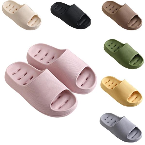 

women shoes quick-drying breathable slip-on thick sole soft non-slip eva slippers men summer bathroom beach, Black