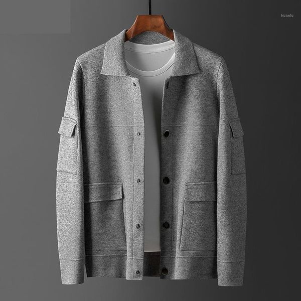 

men's sweaters arrival autumn coat men fashion jacket sweater cardigan single breasted casual thick computer knitted size  l xl 2xl 3x, White;black