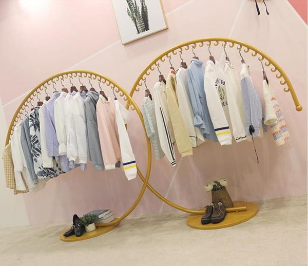 

hangers & racks creative rack display rack, landing type zhongdao hanger gold