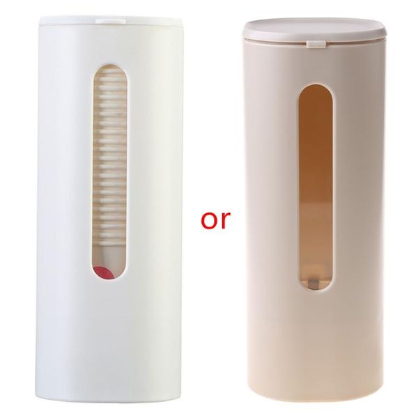 

storage bottles & jars wall mounted disposable paper cup holder large capacity shelf anti-dust visual semi-perspective window design