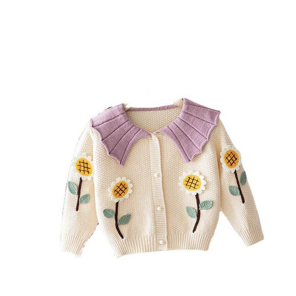 

girls cardigan kids coats baby outerwear cotton crochet knitting patterns children sweaters autumn winter clothing jackets clothes sweet fl, Blue