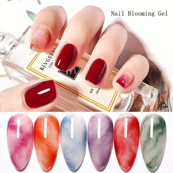 

nail polish 8/15ml art beauty manicure blooming transparent ink soak of uv marble pattern gradient gel