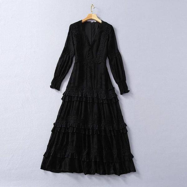 

fashion women 2021 spring dress luxury european design party style casual dresses, Black;gray