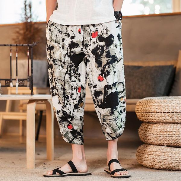 

men's pants men hiphop causal baggy joggers boho summer bohemian nepal yoga trousers casual vintage hombre radish, Black