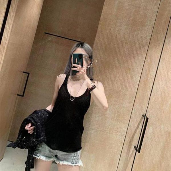 

women's tanks & camis 2021 summer casual ladies vest solid color women waistvest cotton loose fashion elegant female gilet t772, White