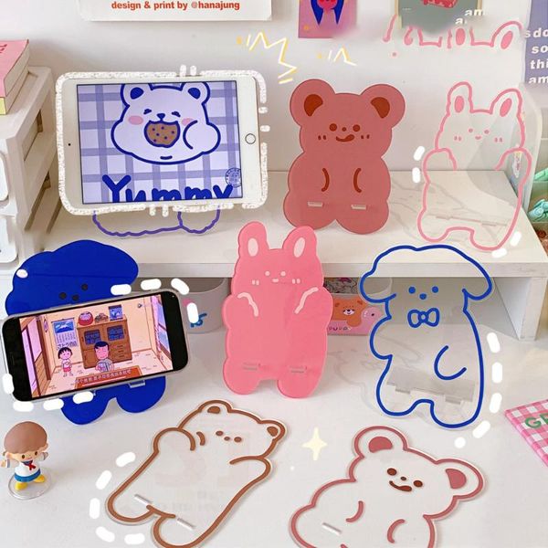 

cell phone mounts & holders kawaii stand holder for mobile ipad deskorganizer cute portable detachable support cartoon lazy bracket