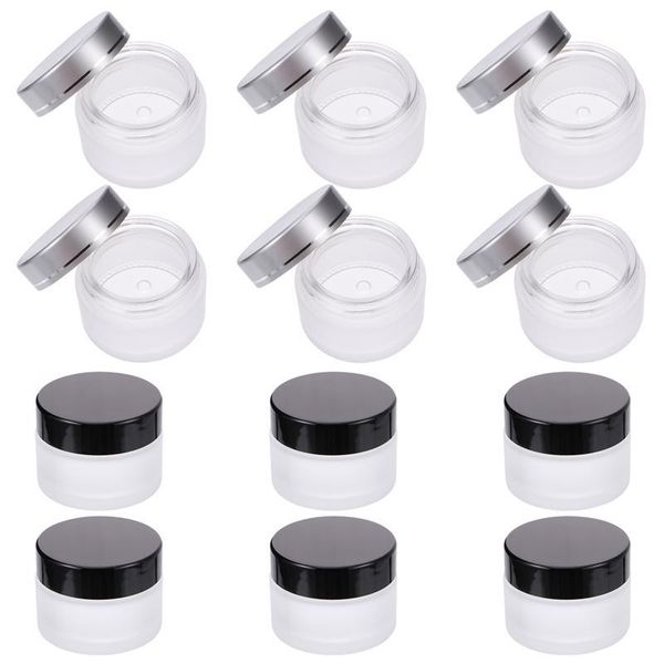 

storage bottles & jars 12pcs 30g glass leak-proof cosmetics cream box container matte clear travel for makeup face lotion
