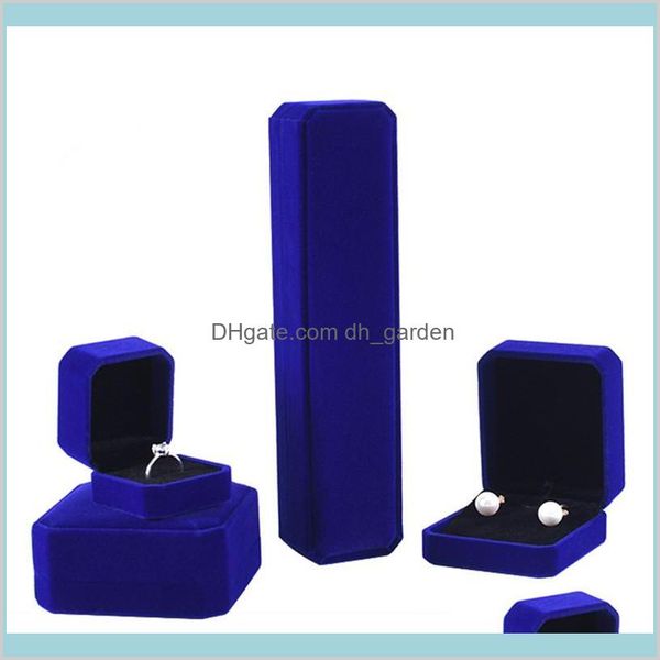 

boxes packaging protable storage set earrings ring necklace pendant collection organizer square jewelry gift box display cases drop de, Black;white