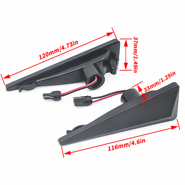 

2pcs dynamic amber led side marker turn signal light for avantime espace iv megane 2 scenic vel satis 02-09 wind 10-13 car rear view cameras
