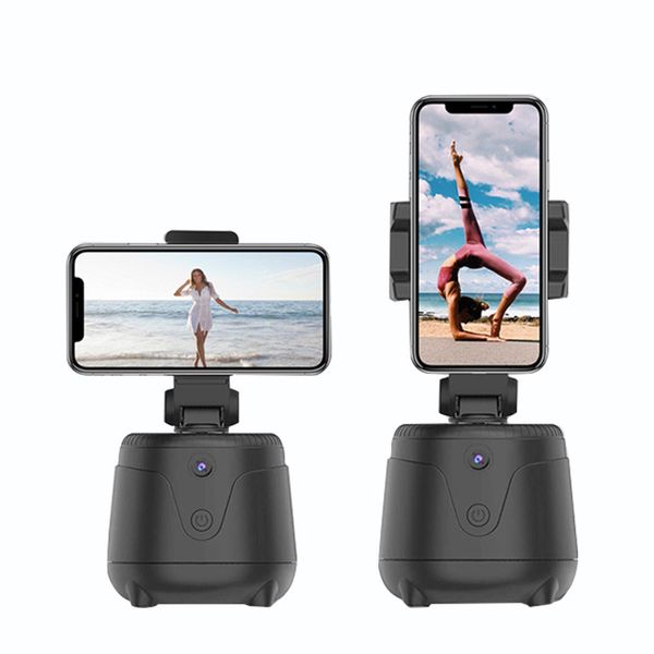 Q2 Rotazione a 360° Smart Selfie Stick Tracciamento automatico degli oggetti per il viso Supporto per treppiede per fotocamera Supporto per telefono con ripresa intelligente