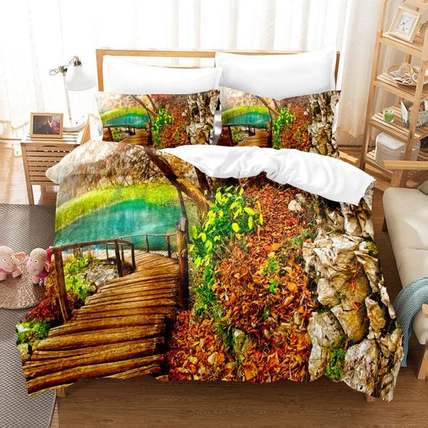 

bedding sets beauty tree road set single twin full  king size sky bed children's kid bedroom duvetcover 018