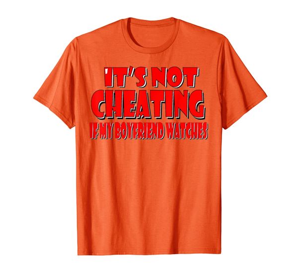 

it's not cheating if my boyfriend watches t-shirt, White;black
