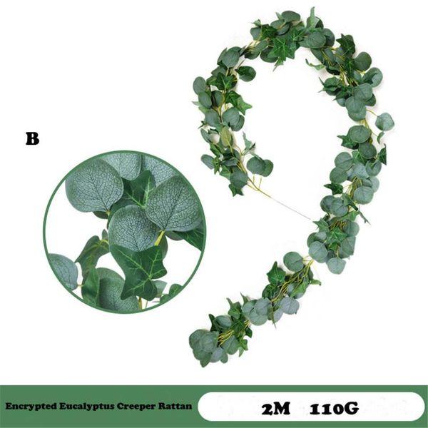 

artificial green plant vines wall hanging fake leaves vine simulation rattan wedding home decor#1.9 decorative flowers & wreaths