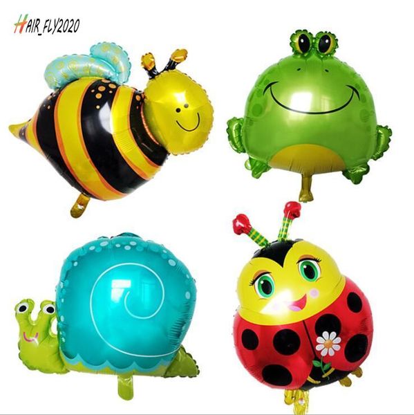 

large ladybug cartoon insect bee snail shape aluminum film balloon birthday party layout room decoration hm22